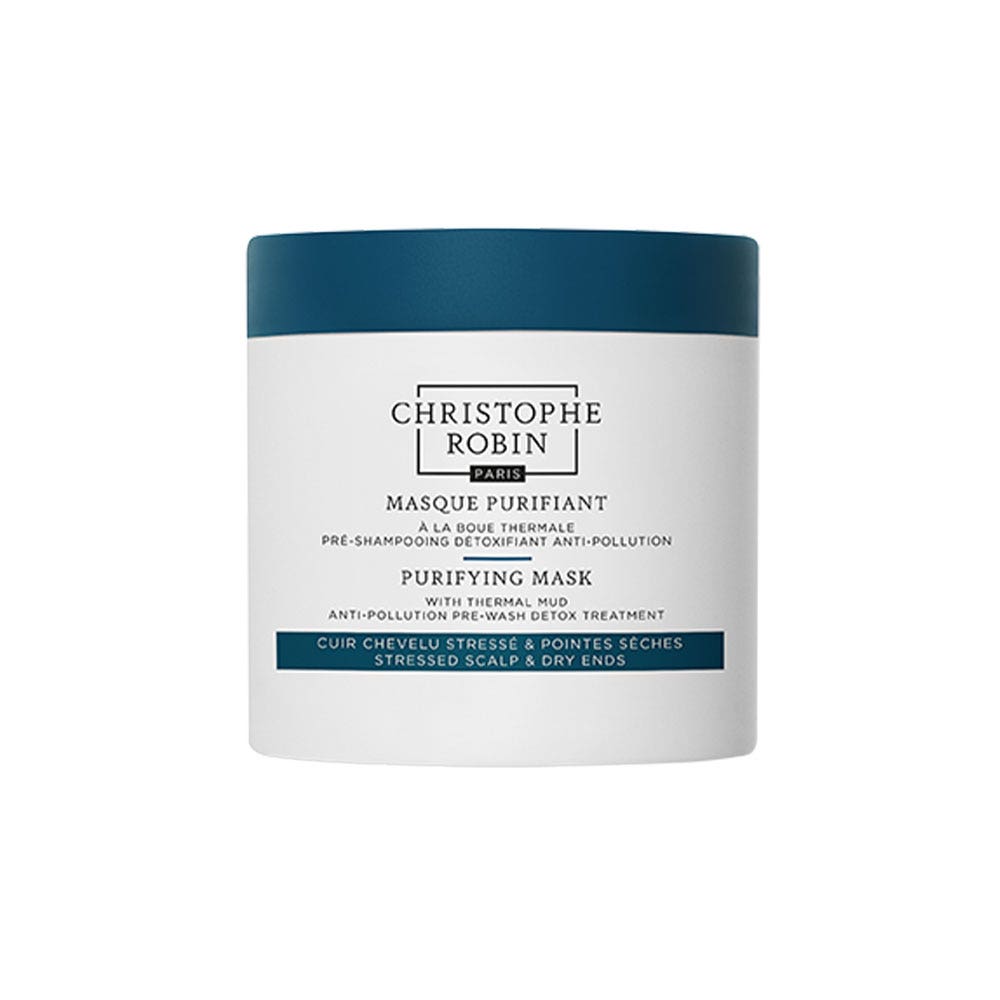 Christophe Robin Rituel Purifiant Masque purifiant à la boue thermale Cuir chevelu stressé et pointes sèches 250ml