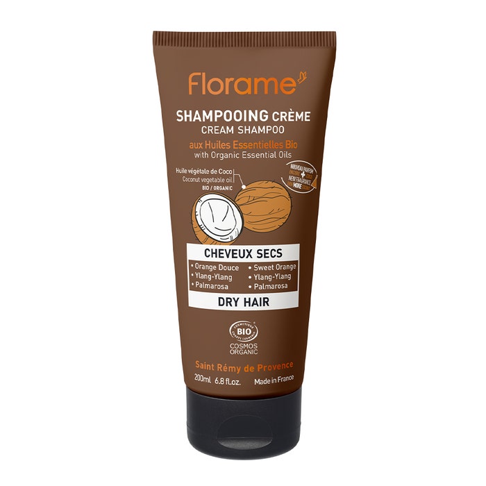 Shampooing Crème 200ml Cheveux Secs Aux Huiles Essentielles Bio Florame