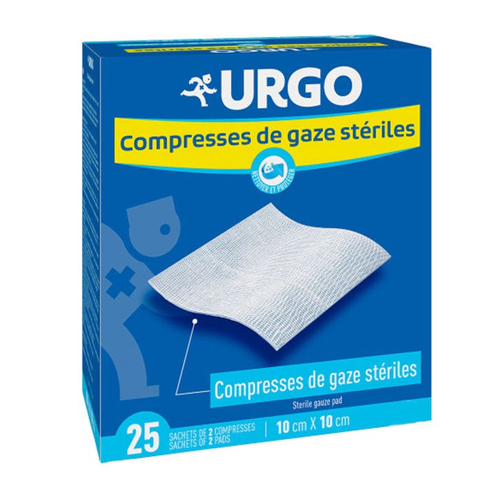 Urgo Compresses Non Tissées 10cm x 10cm x25