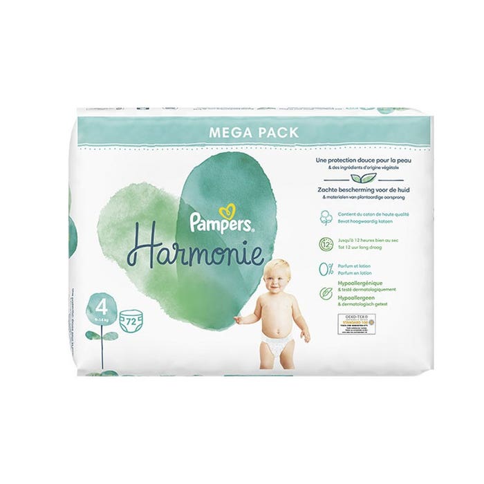 Pampers Harmonie Couches Taille 4 9 à 14kg x72
