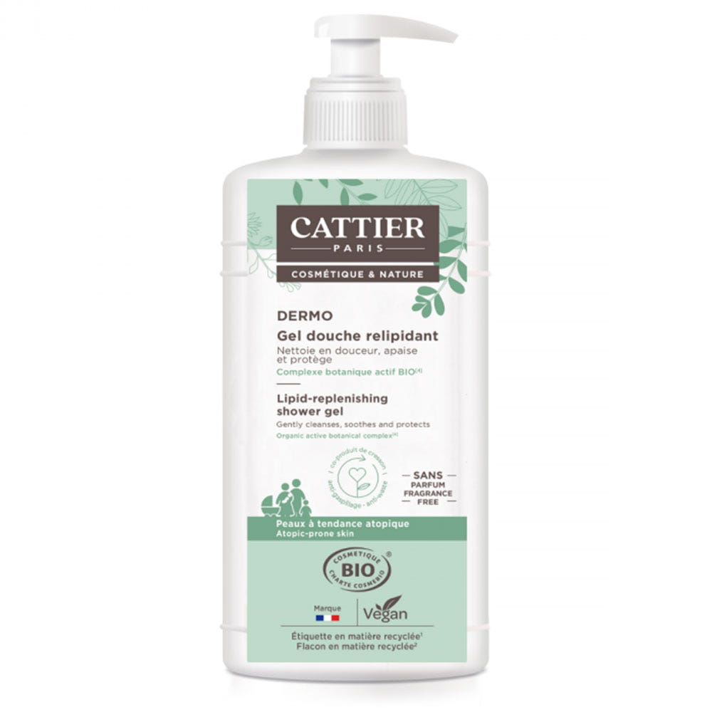 Cattier Gel Douche Relipidant Bio Peaux à tendance atopique 500ml
