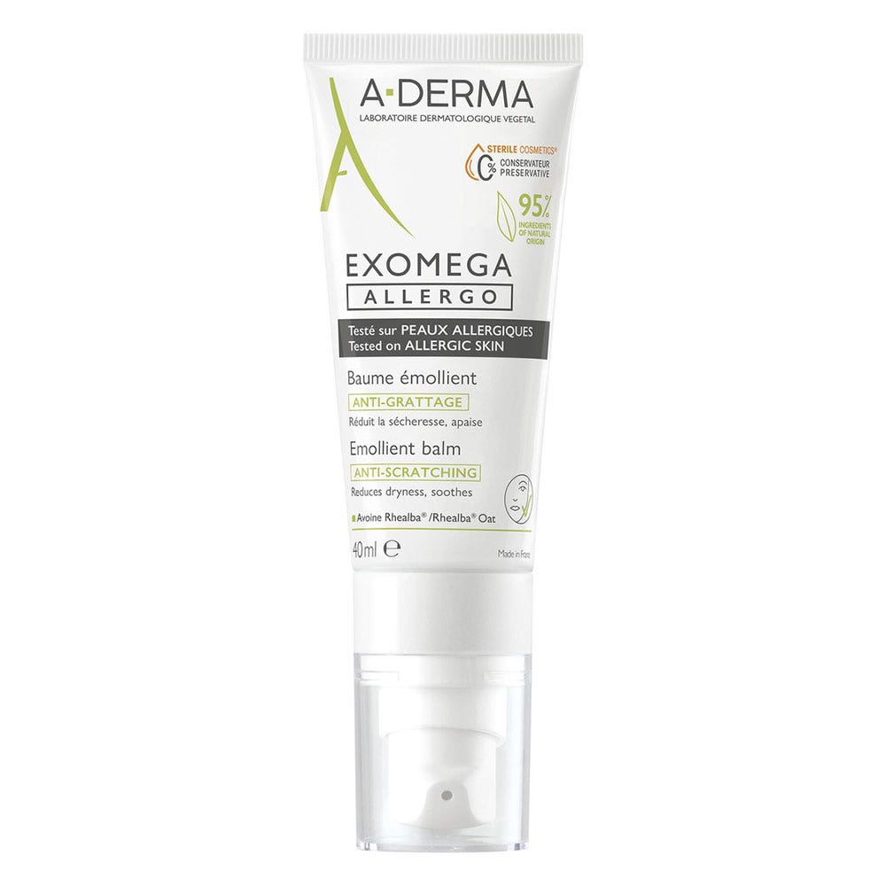 A-Derma Exomega Allergo Baume Emolient anti-grattage Peaux allergiques 40ml