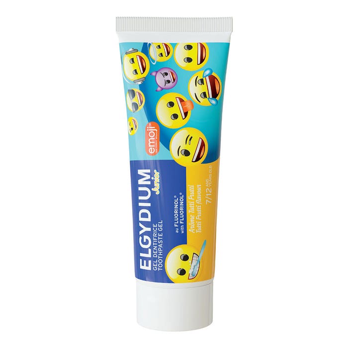 Elgydium Junior Dentifrice au Fluorinol Emoji Tutti Frutti 7-12 Ans 50ml