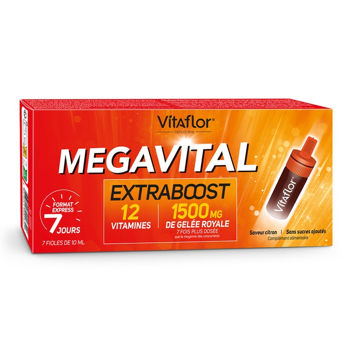 Vitaflor Mégavital Extraboost Saveur Citron Format 7 Jours 7x10ml