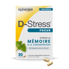 Synergia D-Stress Focus Stimule La Mémoire 30 Comprimés