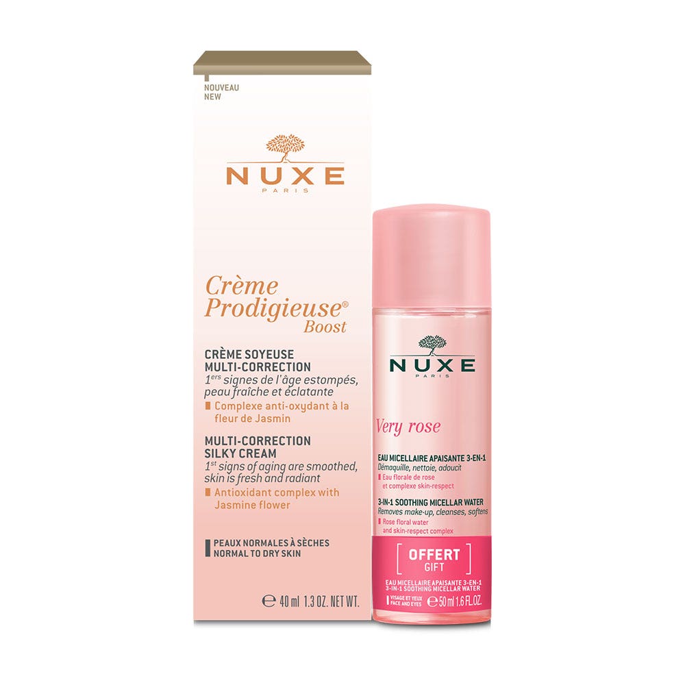 Nuxe Prodigieuse Boost Crème Prodigieuse Boost Crème Soyeuse 40ml + Eau Micellaire very Rose