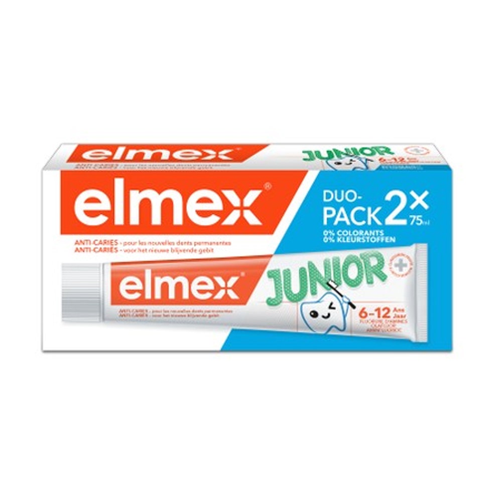 Elmex Anti-Caries Dentifrice Junior 6-12 Ans 2x75ml