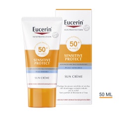 Eucerin Sun Protection Sensitive Protect Creme Tres Haute Protection Spf50+ Visage 50ml