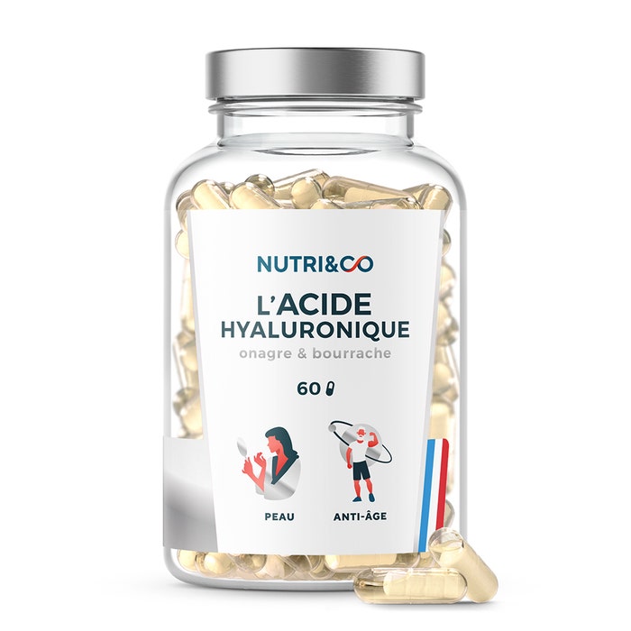 Acide Hyaluronique Peau et Anti-Age 60 Gélules NUTRI&CO