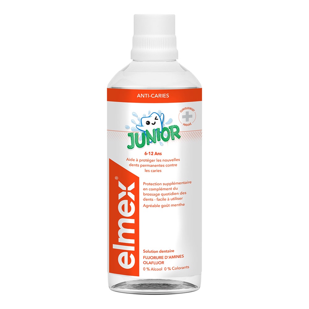 Elmex Junior Junior Protege Los Dientes Contra Las Caries 6-12 Anos 400ml