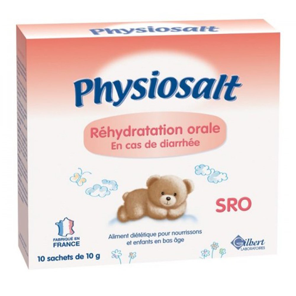 Gilbert Physiosalt Solution de Réhydratation Orale De 0 à 36 Mois 10 Sachets de 10g