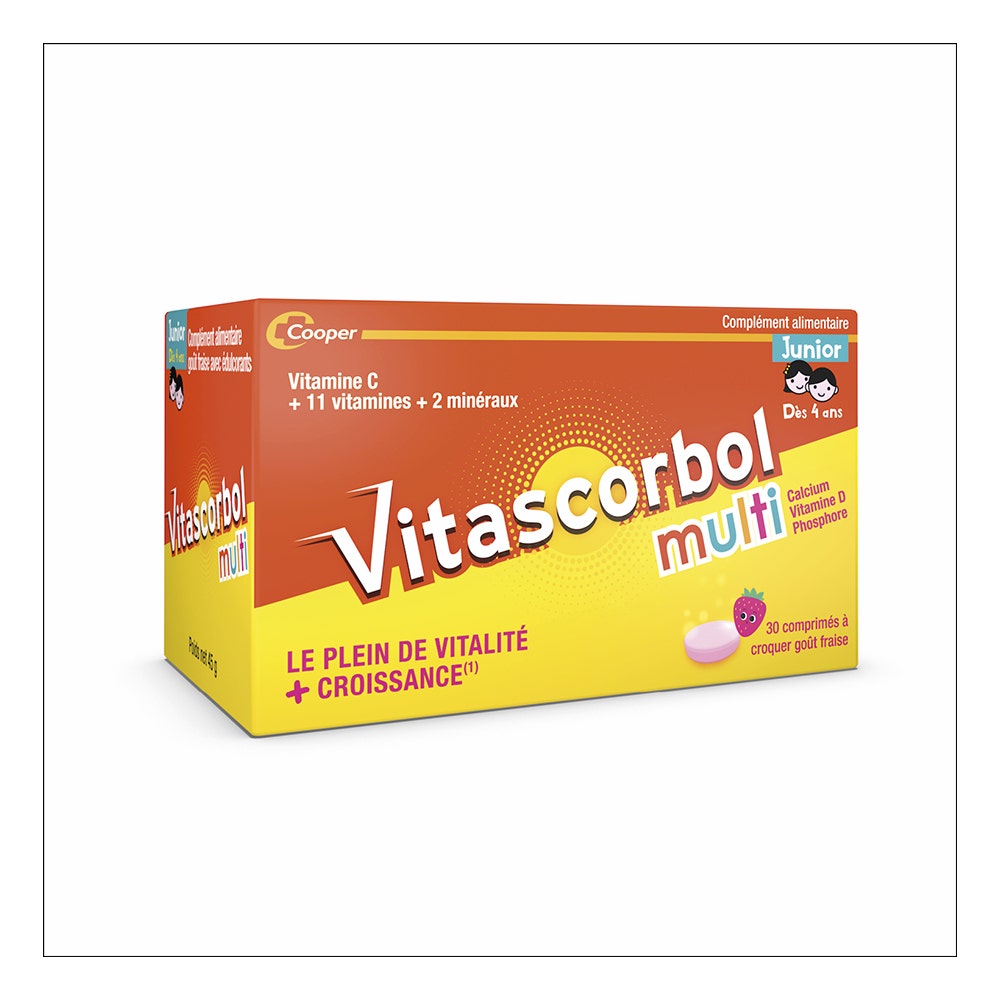 Vitascorbol Multi Junior 30 Comprimes - Easypara