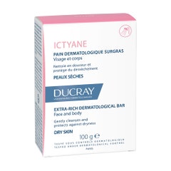 Ducray Ictyane Pain Dermatologique Surgras Visage Et Corps Peaux Seches 100g