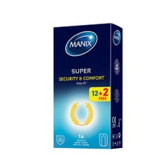 Manix Super Préservatifs Sécurité et Confort 12+2