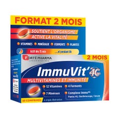 Forté Pharma ImmuVit'4G Immunité Sénior Vitamines Minéraux et Ferments 60 comprimés tri-couches