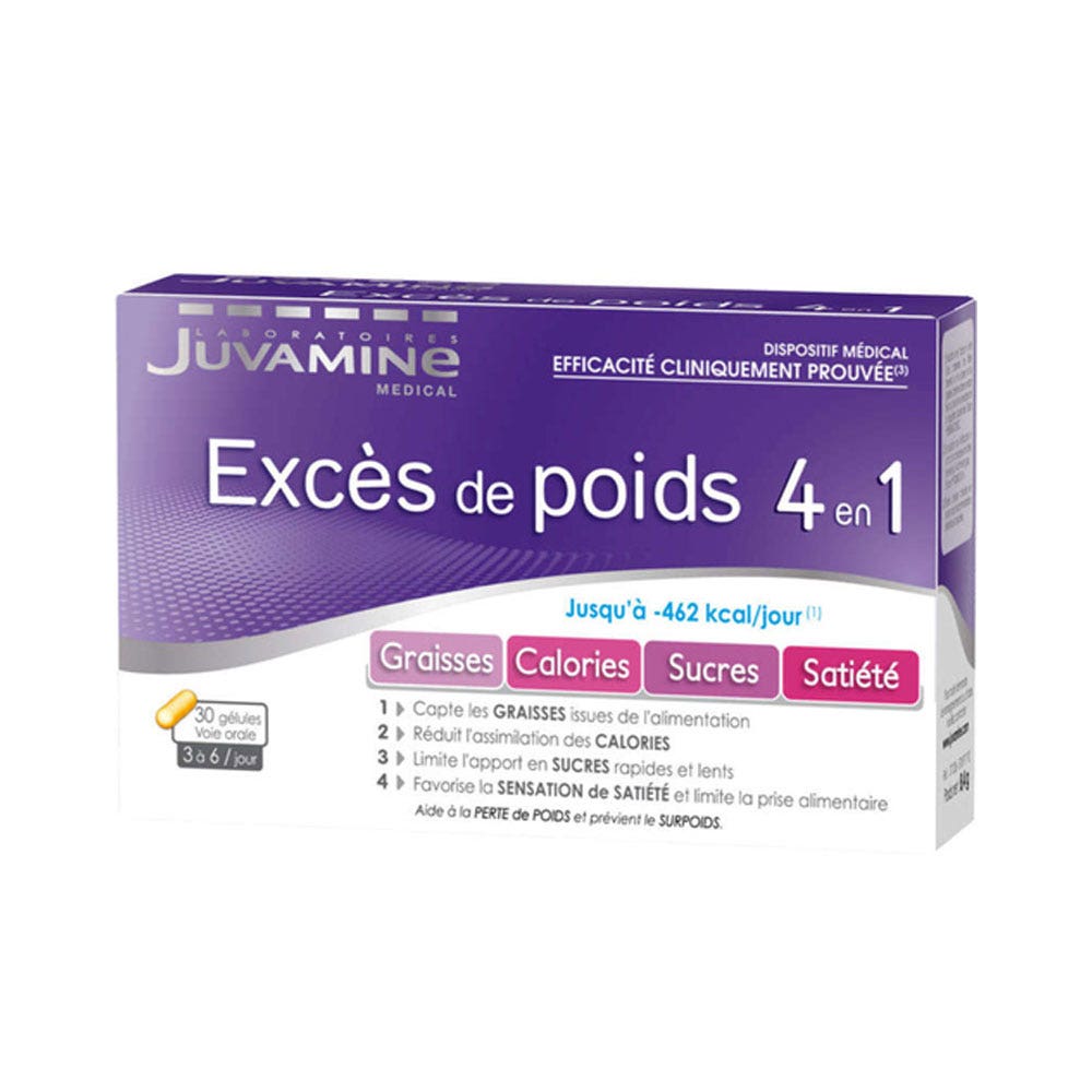 Juvamine Excès de poids 4en1 30 gélules