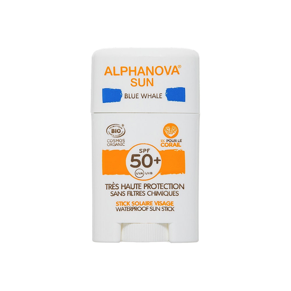 Alphanova Organic Sun Stick Solaire Blue Whale Spf50+ Bio Visage 12g