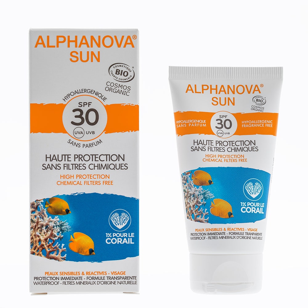 Alphanova Organic Sun Creme Solaire Hypoallergenique Spf30 Bio 50g