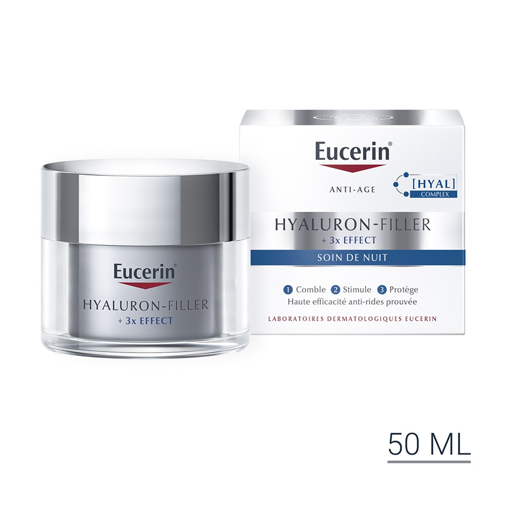 Eucerin Hyaluron-Filler + 3x Effect Soin de Nuit Raffermissant 50ml