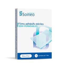 Soineo Films adhésifs stériles polyuréthane 6cmx7cm x5