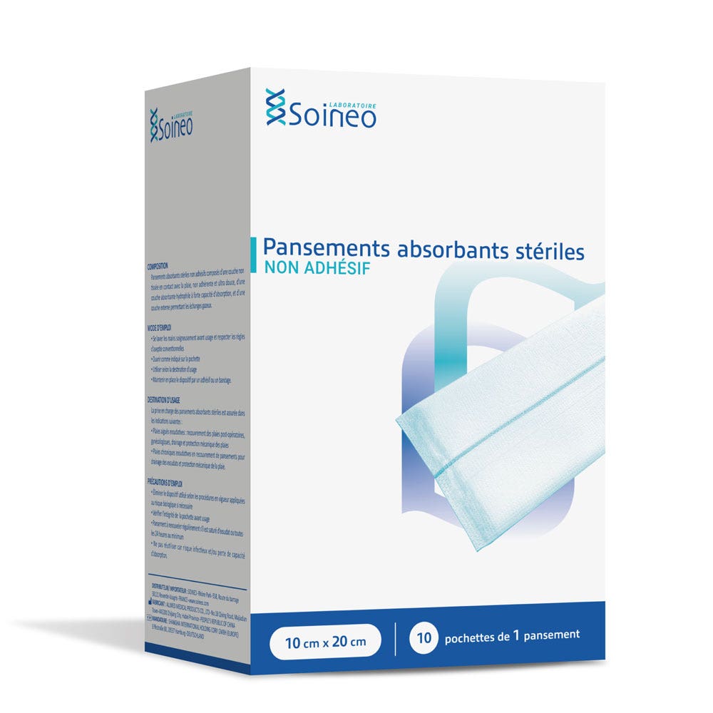 Soineo PANSEMENTS ABSORBANTS 10x20cm x10