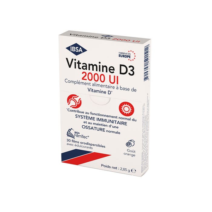 IBSA FilmTec Vitamine D3 2000UI x30 Films Orodispersibles
