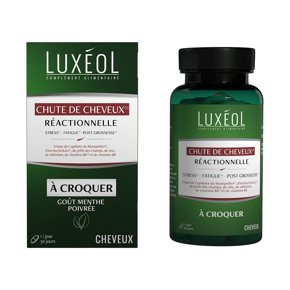 Luxeol Chute de Cheveux Réactionnelle 30 comprimés à croquer