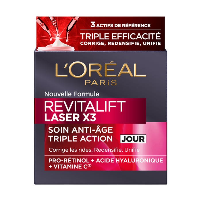 Soin Anti-Âge Jour Triple Action 50ML Revitalift Laser L'Oréal Paris