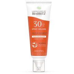 Laboratoires De Biarritz Soins Solaires Spray SPF30 Bio Haute Protection Naturelle Tous Types de Peaux 100ml