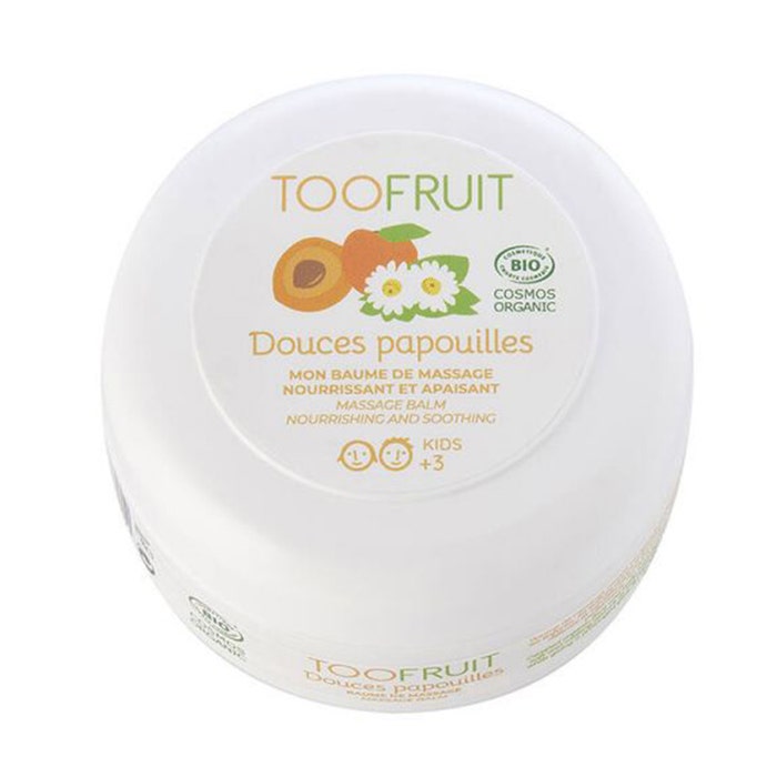 Toofruit Douces Papouilles Baume de massage nourissant et apaisant Abricot et Camomille 75ML