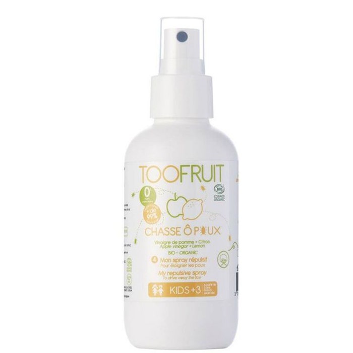 Toofruit Chasse O Poux Spray préventif Pomme- Citron 125ML