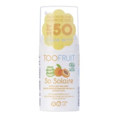 Toofruit So Solaire Haute protection indice 50 Fluide non gras Abricot et Aloe vera 30ML