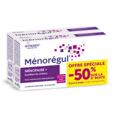 Novodex Menopause+ Bouffées de chaleur Menoregul 2x30 comprimés