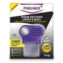 Paranix Peigne métallique anti poux, lentes & ½ufs x1