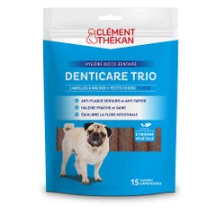 Clement-Thekan Denticare Trio Lamelles à mâcher pour chiens de 5 à 10kg x15