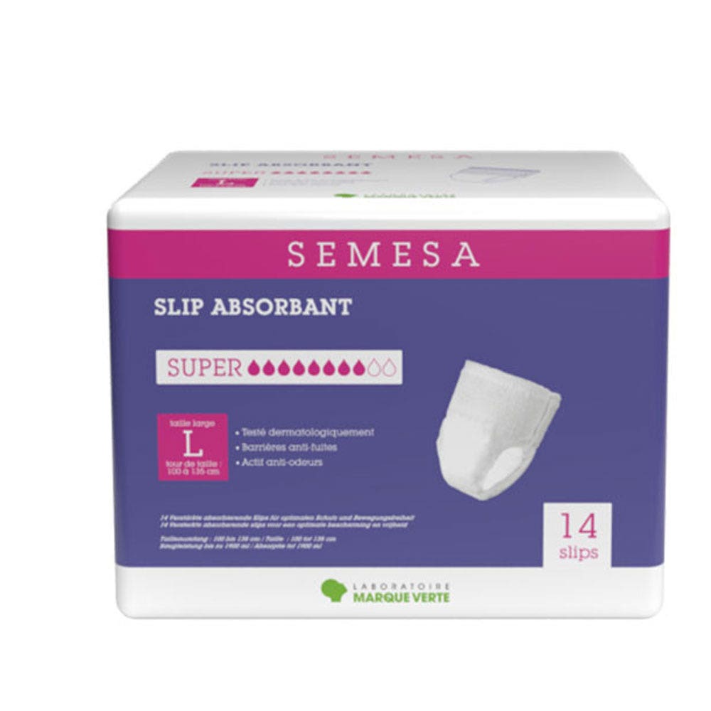 Marque Verte Semesa Slip absorbant Super taille L x14