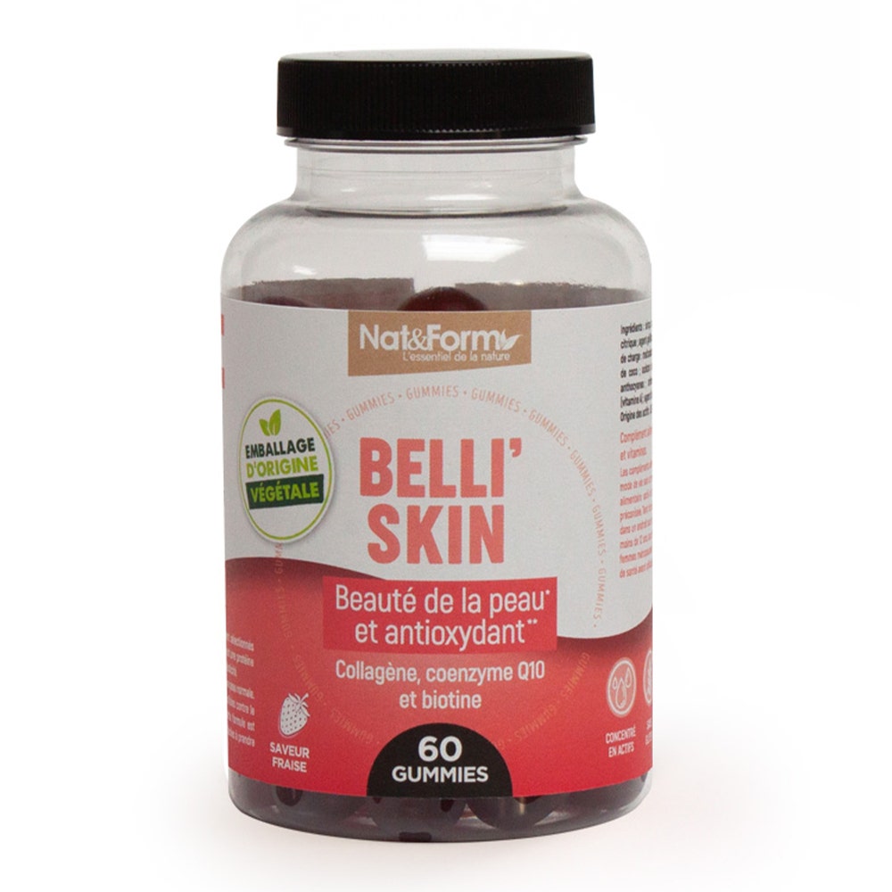 Nat&Form Activ Belliskin Saveur Fraise 60 Gummies