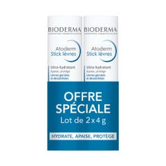 Bioderma Atoderm Sticks Lèvres Ultra-Hydratant 2x4g