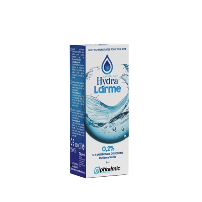 Ophtalmic HydraLarme Gouttes hydratantes pour yeux secs 0,2% hyaluronate de sodium 15ml