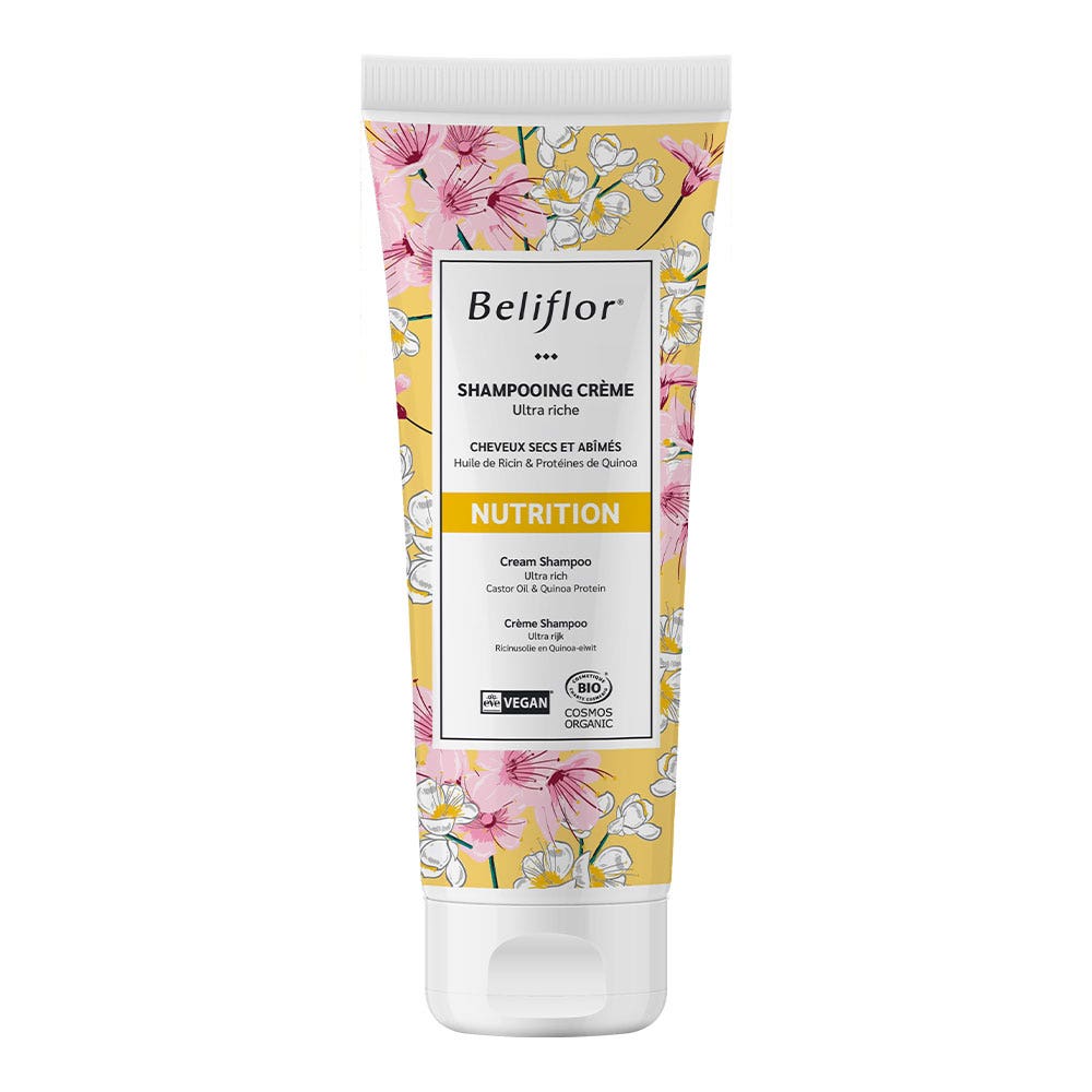 Beliflor Nutrition Shampooing Crème Cheveux secs et abîmés 250ml