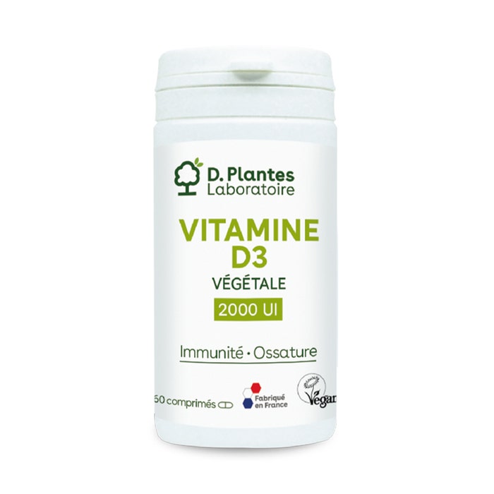 D. Plantes Vitamine D3 2000 UI Végétale 60 Comprimés