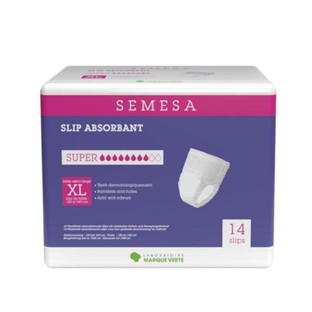 Marque Verte Semesa Slip absorbant Super taille XL 14 unités - Easypara