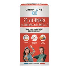 Granions Kid Sirop 23 Vitamines Bio Dès 3 Ans Goût Tutti Fruitti 125ml