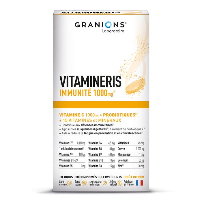 Granions Vitamineris Immunité 1000mg 30 comprimés