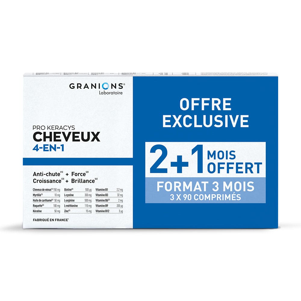 Granions Pro Keracys Cheveux 4en1 3x90 comprimés
