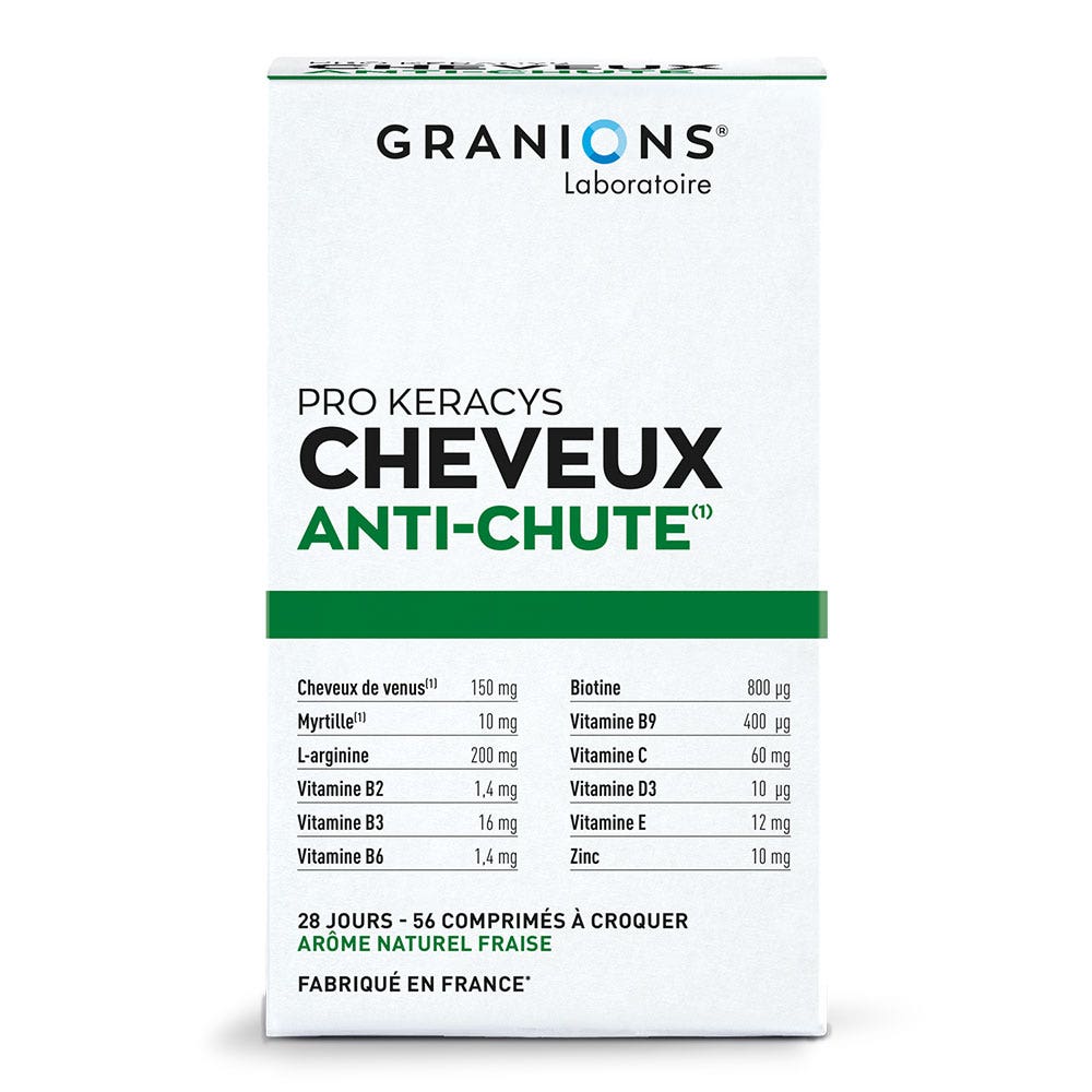 Granions Pro Keracys Cheveux Anti Chute 56 comprimés à croquer