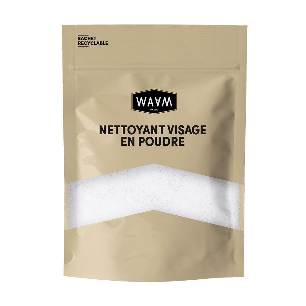 Waam Nettoyant Visage Poudre Recharge Tous Types de Peaux 50g