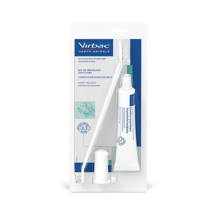 Dentifrice chien kit gout volaille 70g Virbac