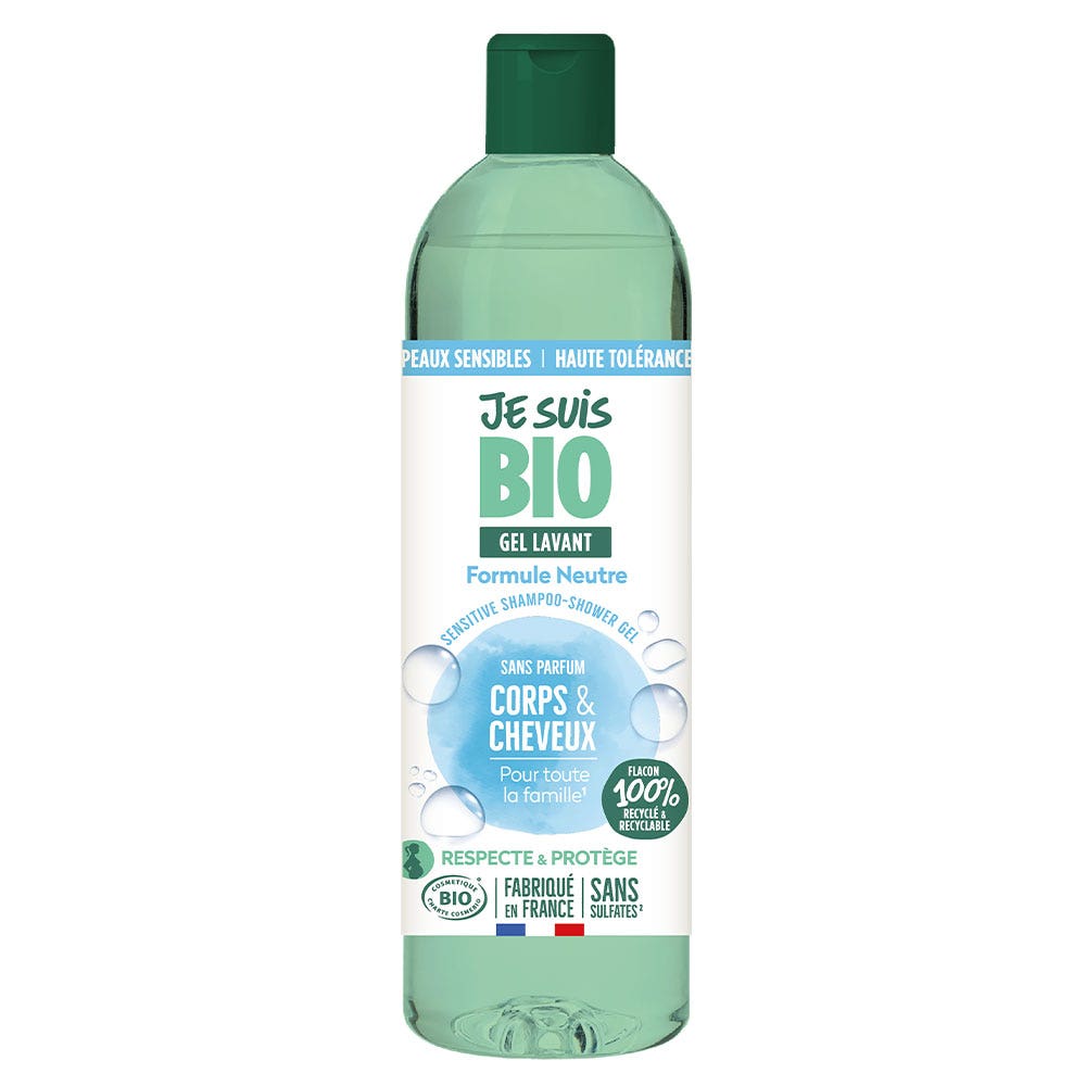Je suis Bio Gel Douche Sans Parfum Bio Corps et Cheveux Peaux Sensibles 250ml