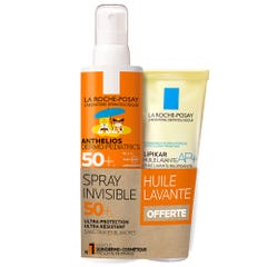 La Roche-Posay Anthelios Spray Invisible SPF50+ Sans Parfum 200ml + Lipikar Huile Lavante 100ml Offerte Dermo-Pediatrics